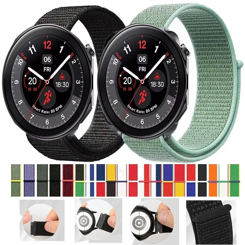 Correa de nailon de 22MMM para reloj inteligente OnePlus Watch 3 2, Correa de reloj para reloj OnePlus de 46mm, Correa deportiva - imagen 2