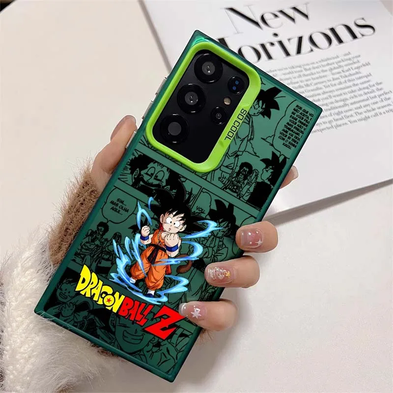 Funda de dibujos animados de Anime d-dragon ball para Samsung Galaxy S25 S24 S23 S22 S21 Ultra Plus, funda plateada colorida para teléfono - imagen 4