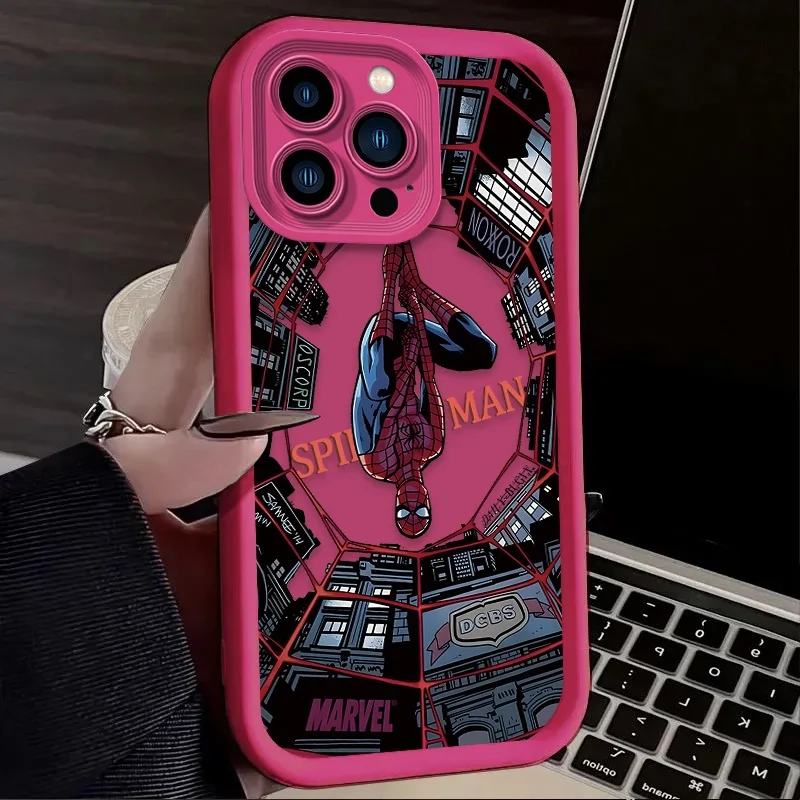 Cool Marvel Spider Man Venom para iPhone 16 15 14 13 12 11 Pro Max XS Max 7 8 Plus funda de teléfono a prueba de golpes funda trasera de silicona suave - imagen 3