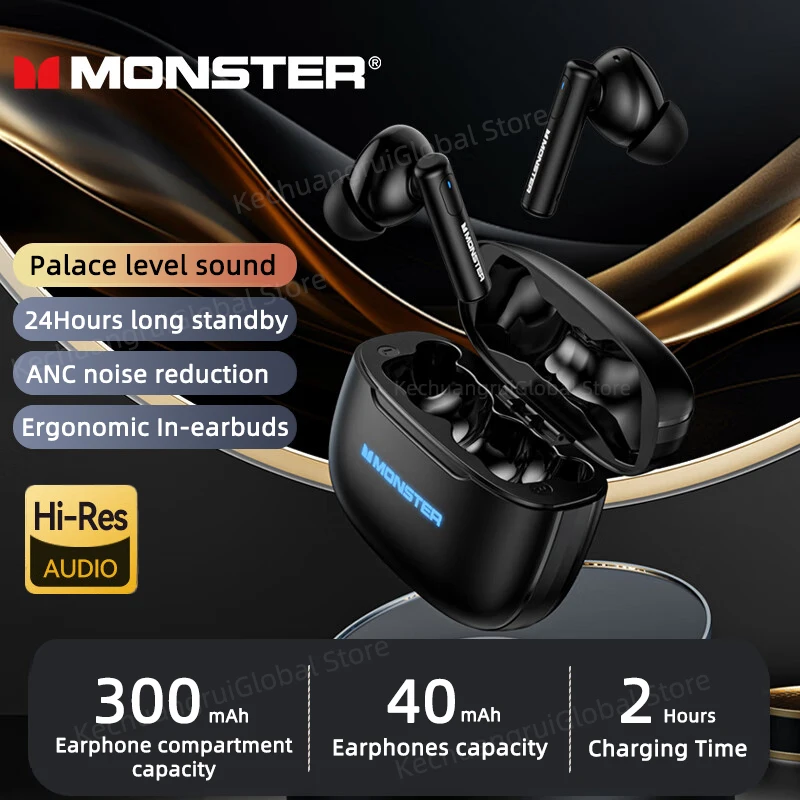 Monster XKT26 auriculares Bluetooth 5,4 TWS estéreo Hifi auriculares inalámbricos Gamer auriculares reducción de ruido auriculares deportivos 2025 nuevo - imagen 4