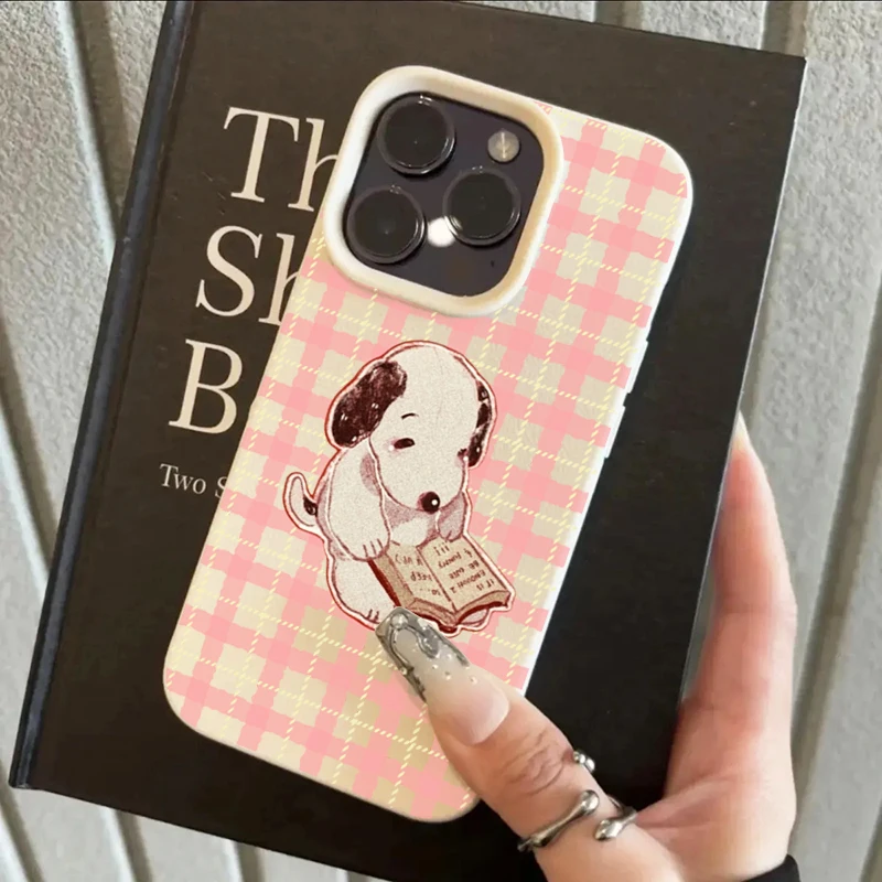 Funda de teléfono con diseño de Litchi de perro y libro Vintage para Xiaomi Poco X7 X6 X5 F7 F6 F5 M6 Pro4G, funda de parachoques de silicona suave a prueba de golpes - imagen 5