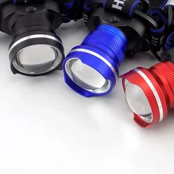 Linterna Frontal LED Ojo de Pez Zoom para Camping y Pesca