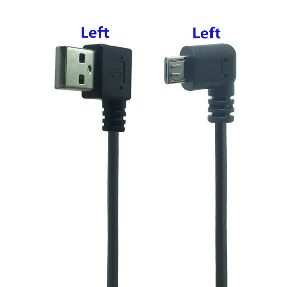 Cable Micro USB para teléfono samsung, Cable USB de 90 grados de ángulo recto, sincronización de datos y carga, tipo A Micro USB, extensor izquierdo de plomo de 0,2 m - imagen 4