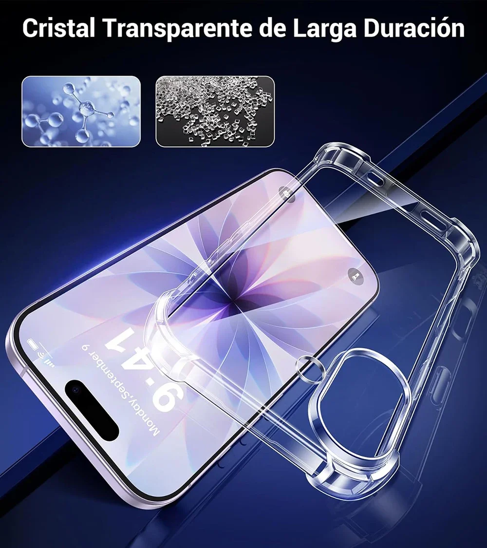 Funda suave de silicona con Airbag 3D para iPhone Air 17 16 15 14 13 12 11 Pro Max Plus Mini cubierta trasera ultrafina carcasa delgada transparente 17Air - imagen 3