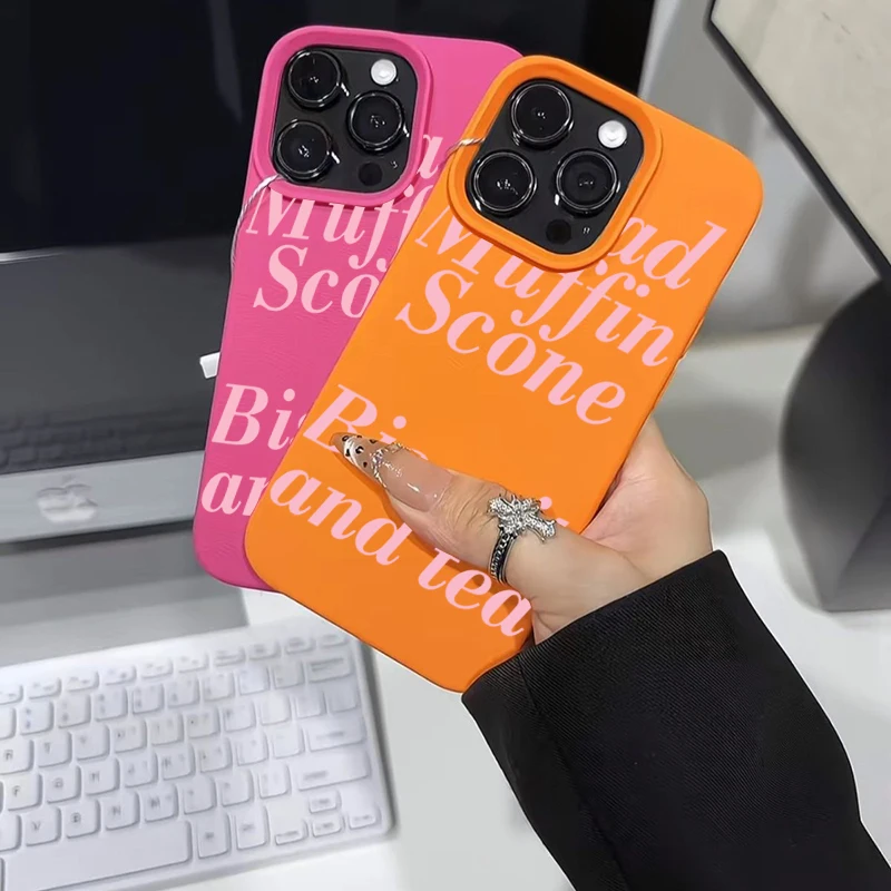 Funda de teléfono suave con diseño de lichi inglés rosa para iPhone 17 Pro Max 17 Air, funda para iPhone 16 15 Pro Max 14 Plus 13 12 11 XS XR - imagen 5