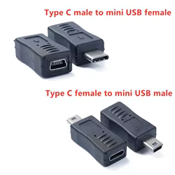 Adaptador USB tipo C a mini USB tipo C macho a Mini USB hembra, conector Convertidor para Gamera, GPS, teléfonos, MP3, 1 unidad