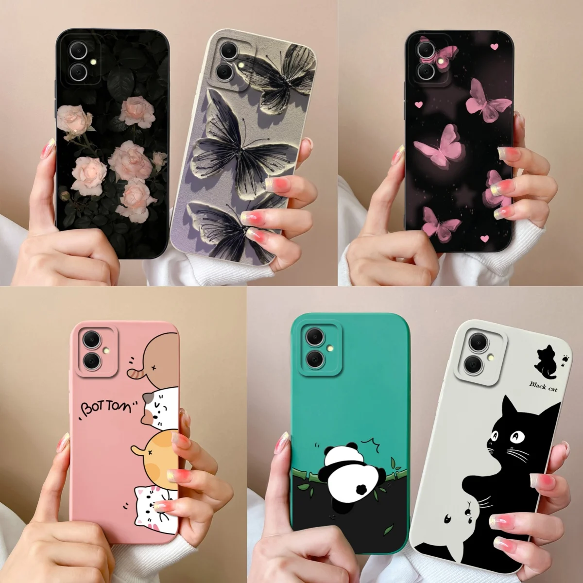 Para Samsung Galaxy A05 A05S Funda diseño lindo protección completa Funda para Samsung A 05 Funda trasera de teléfono de silicona líquida suave Coque