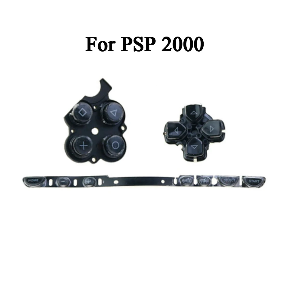 1 Juego de teclado negro izquierdo y derecho para inicio en casa, Kit de botones de repuesto para PSP 1000 2000 3000, módulo Sensor de botón de Joystick analógico - imagen 3