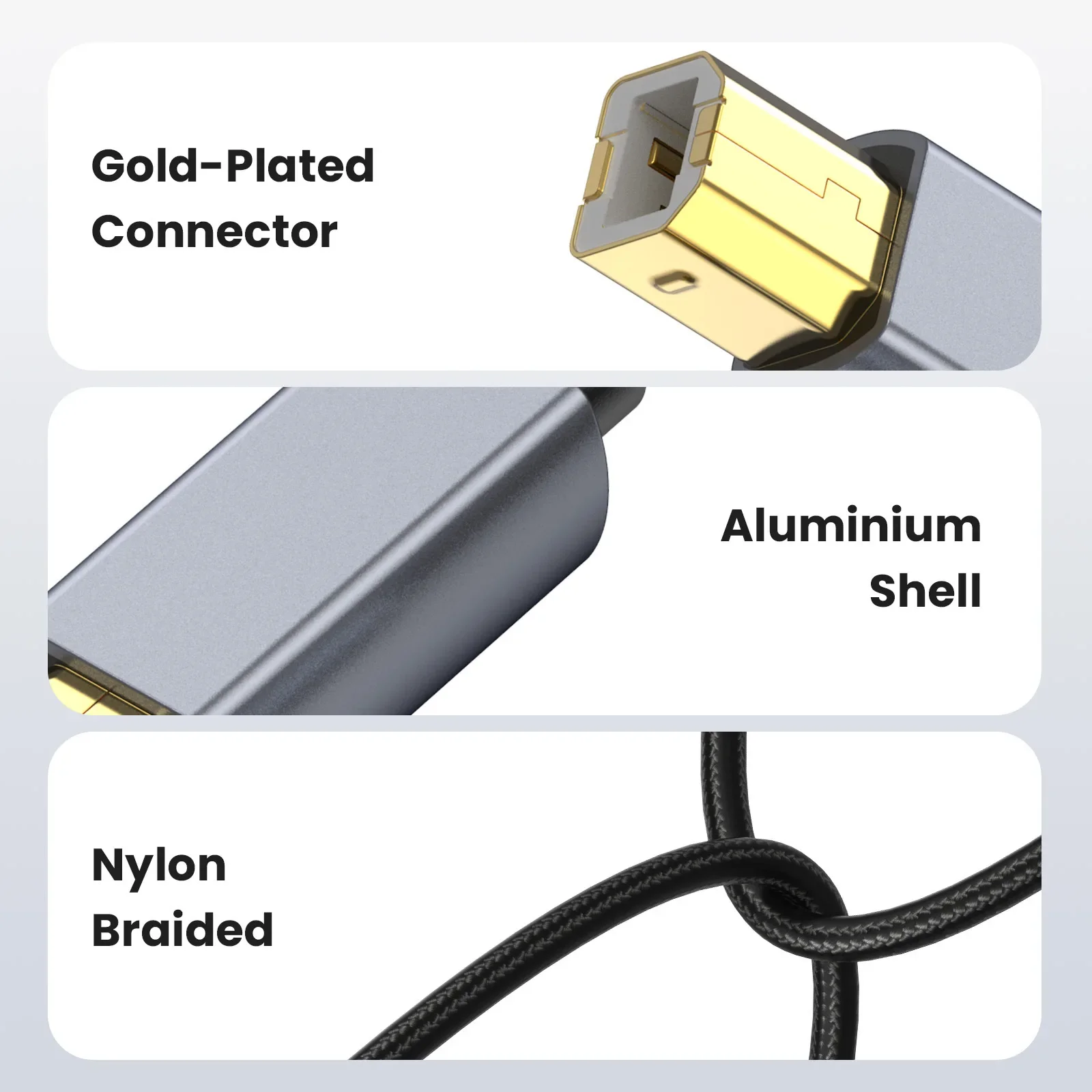 Cable de impresora tipo C de 10M, 5M, 3M, USB C a USB B 2,0, escáner de impresora, ordenador portátil para portátiles Epson HP Brother Huawei Xiaomi - imagen 5