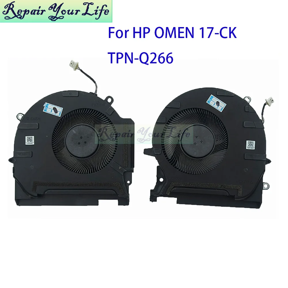 Enfriador de portátil CPU GPU ventilador de refrigeración para HP OMEN 17-CK CK1000 TPN-Q266 M78888 M78889-001 EG75091S1-C010-S9A C020-S9A DC12V 9,6 W