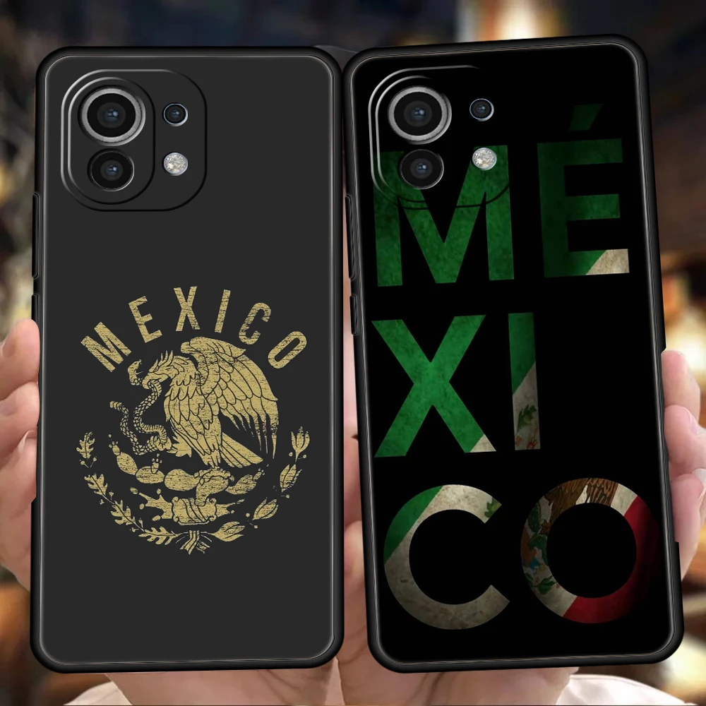 Funda de teléfono para Xiaomi 15 14 13 12 Lite 14T 13T 12T Pro Poco X7 X6 X5 X4 X3 NFC F7 Ultra F6 Pro funda suave bandera nacional de México