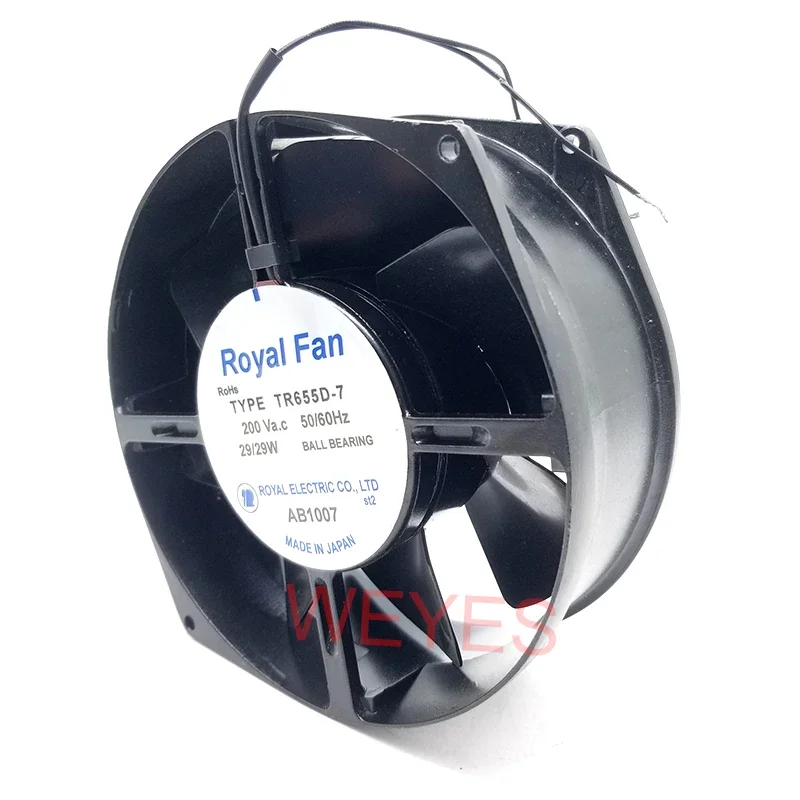 Ventilador de refrigeración con 2 cables, dispositivo para TR655D-7 VAC 200V, 50/60Hz, 29/29W, 172x150x55mm, nuevo
