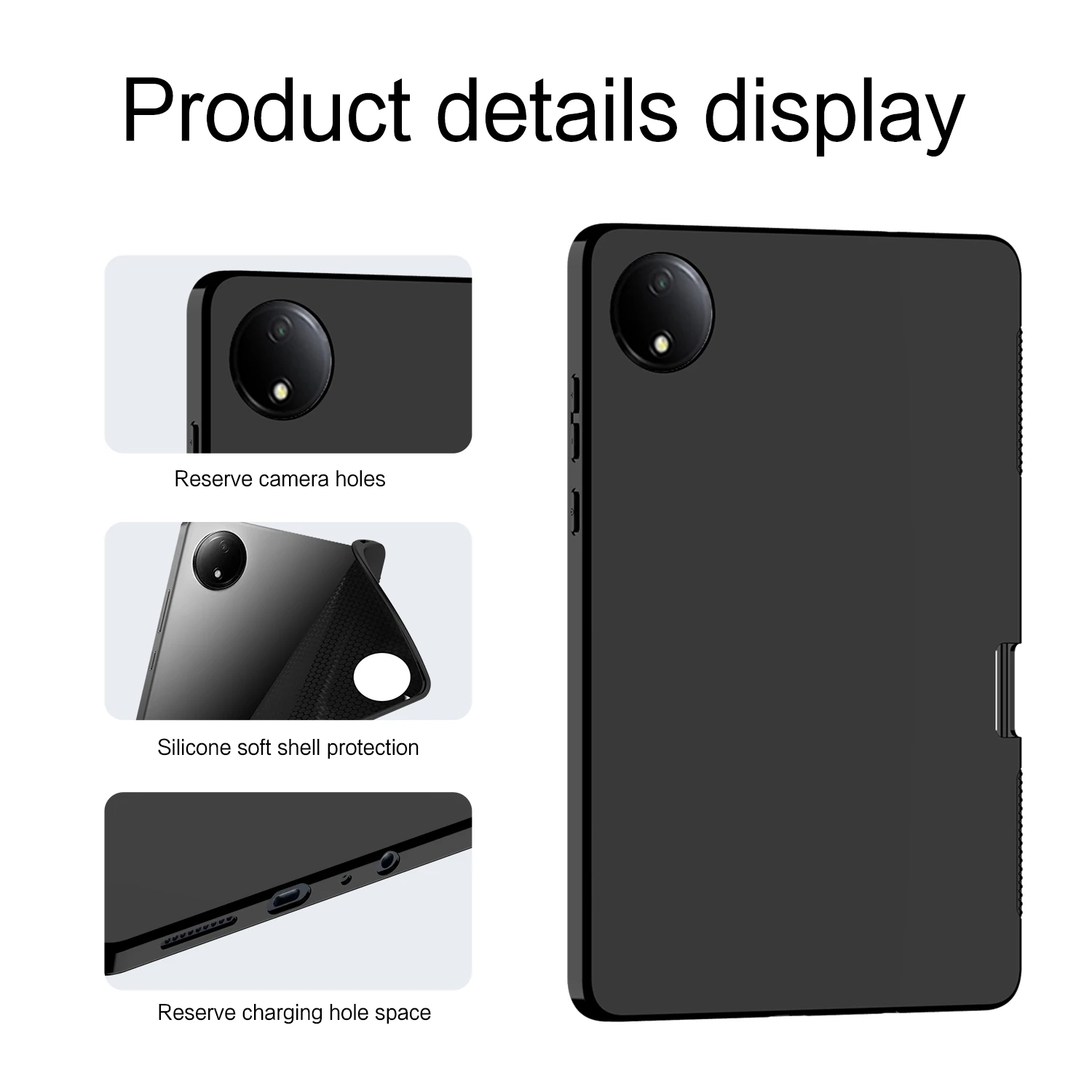 HUWEI para Redmi Pad SE 8,7 funda con portalápices carcasa suave de TPU para Xiaomi Redmi Pad SE PadSE 8,7 8 7 pulgadas 4G Tablet cubierta - imagen 2