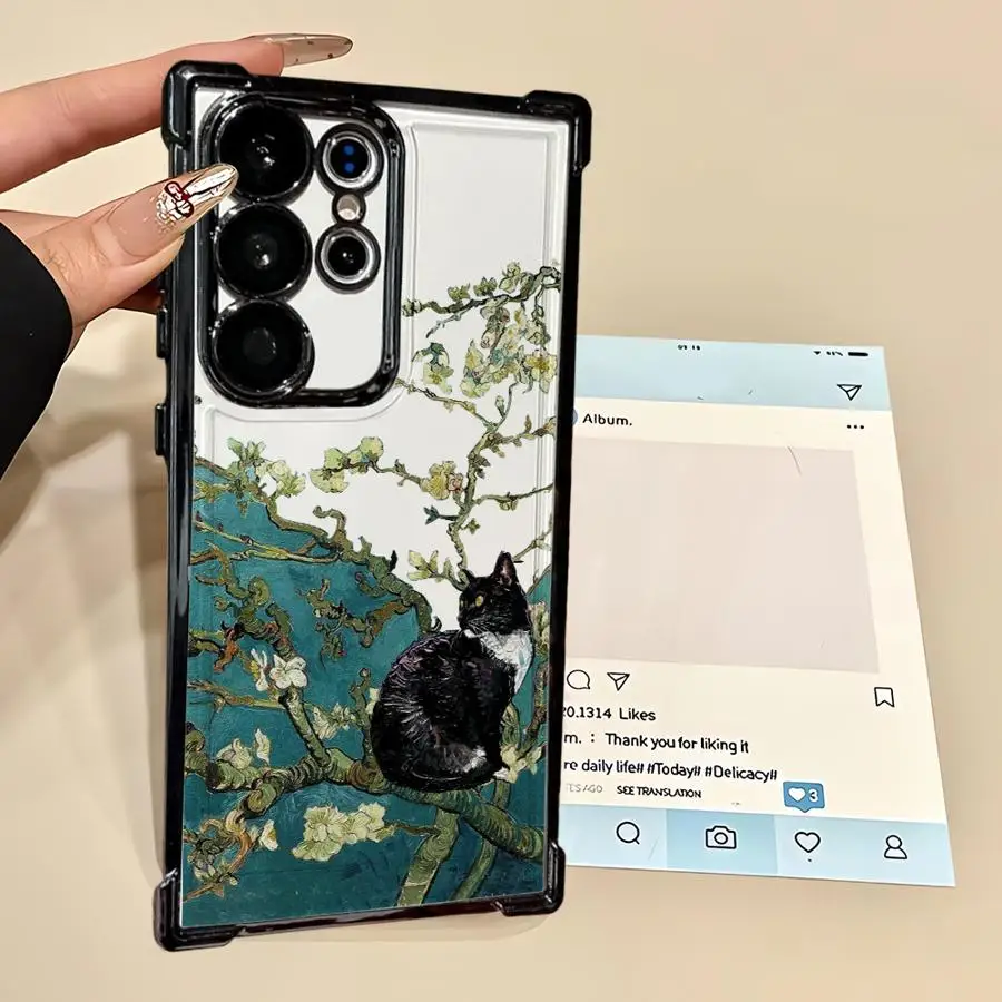 Funda artística de Van Gogh para Samsung Galaxy S22 Ultra S25 Edge S23 S21 Plus S24 S20 FE, funda transparente - imagen 3
