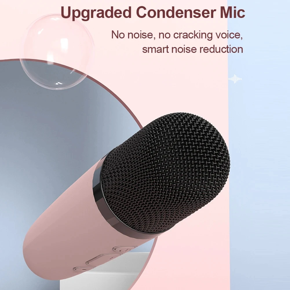 Máquina de Karaoke con micrófonos duales inalámbricos, sistema KTV DSP, Altavoz Bluetooth, estéreo HIFI envolvente para niños y adultos, regalo de fiesta - imagen 5