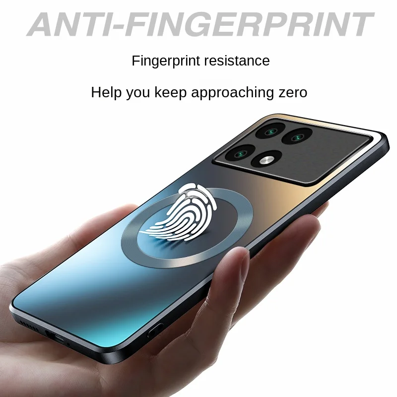 Funda dura mate para Xiaomi POCO X6 Pro, carcasa trasera protectora magnética para Xiaomi POCO X6Pro, carcasa completa para teléfono - imagen 4