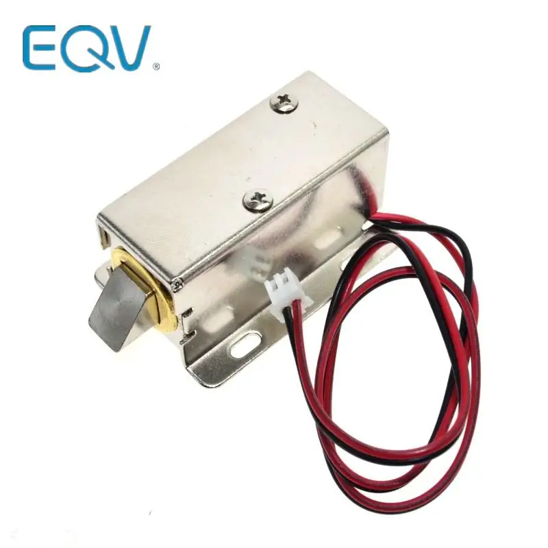Lengüeta de bloqueo solenoide eléctrico, montaje hacia arriba para puerta, cajón de armario, CC de 12V