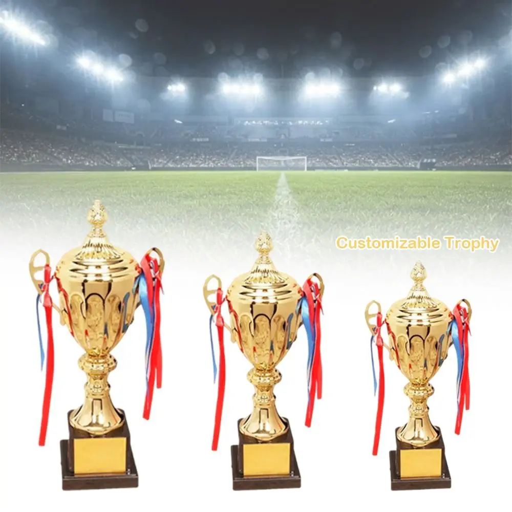 Trofeo personalizable de 29/33/36/41/46/51cm, premio de oro, trofeo de Metal, trofeo de campeones, suministro de recompensa escolar, diseño cubierto, 1 ud. - imagen 2