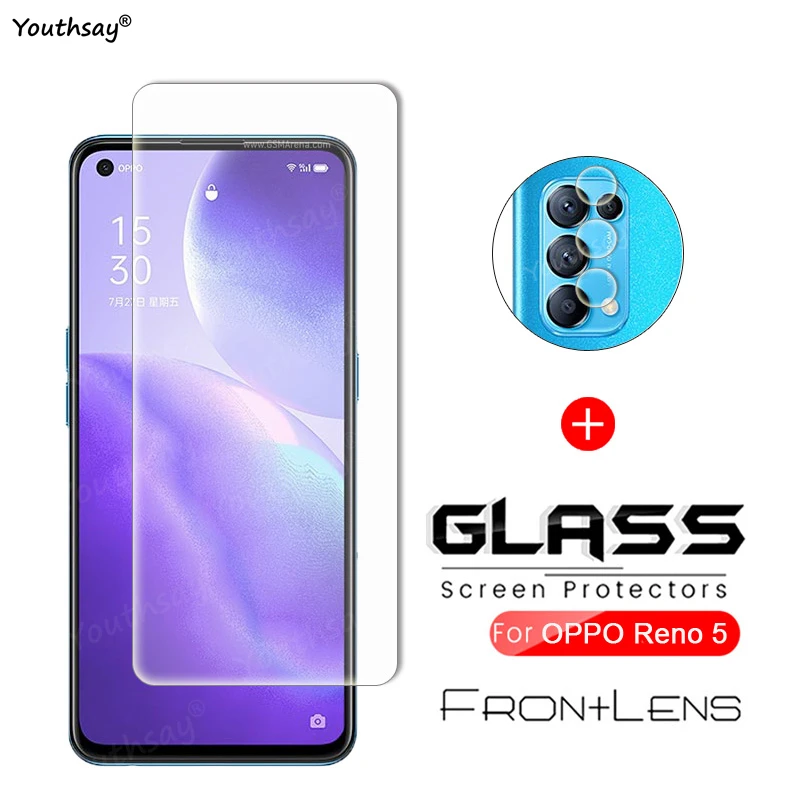 Para OPPO Reno 5 vidrio para OPPO Reno 5 Lite Z F 4 3 película de pantalla de teléfono lente Protector de cámara para OPPO Reno 5 vidrio templado