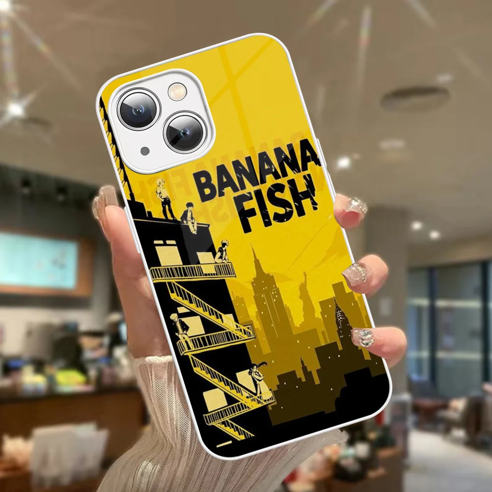 Funda de teléfono clásica de Anime BANANA FISH de vidrio templado para Iphone 14 13 12 11 Pro Mini XS MAX 14Plus X XS XR Fundas - imagen 2
