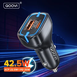 QOOVI Cargador Coche USB-C PD Carga Rápida