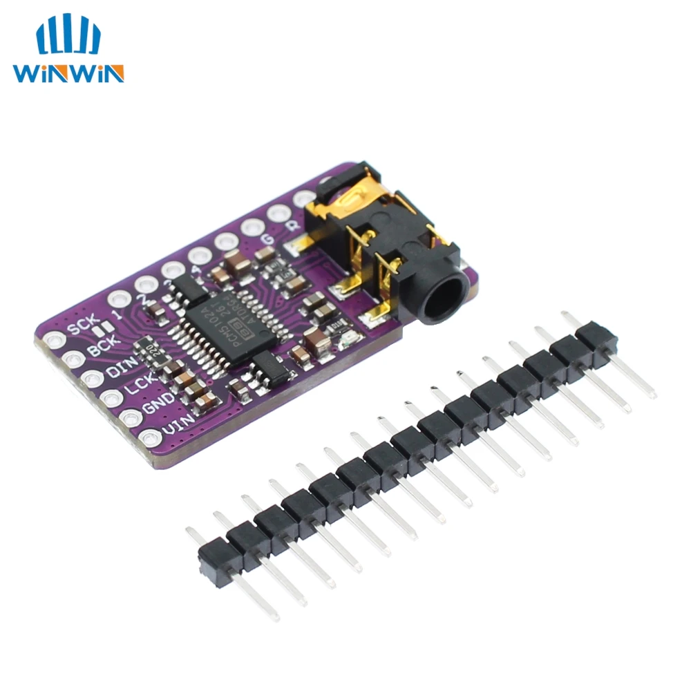 Interfaz I2S PCM5102A DAC, decodificador GY-PCM5102 I2S, módulo de reproductor para Raspberry Pi, placa de formato pHAT, placa de Audio Digital PCM5102 - imagen 3