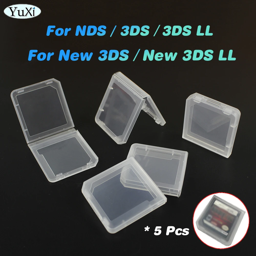 Funda de plástico transparente para cartucho de juego, cubierta antipolvo para Nintendo 3DS NEW 3DS LL NDS, caja de juego de almacenamiento fácil, 5/10 piezas