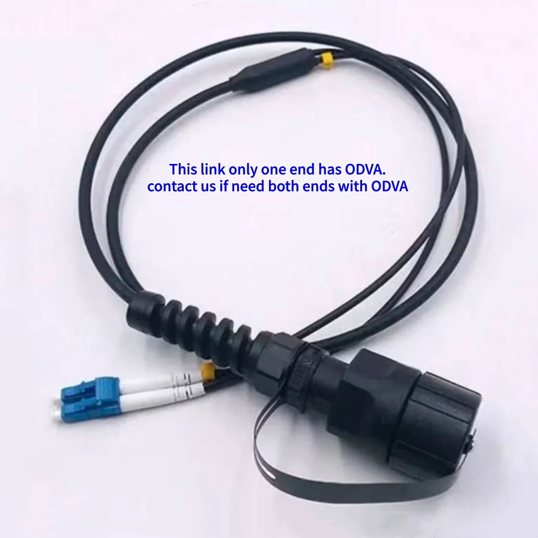 Cable de conexión blindado 2C monomodo OM3 LC-LC 150M-300M ODVA-LC LC conector impermeable 5mm DX TPU puente de fibra óptica 2 núcleos 200M - imagen 3