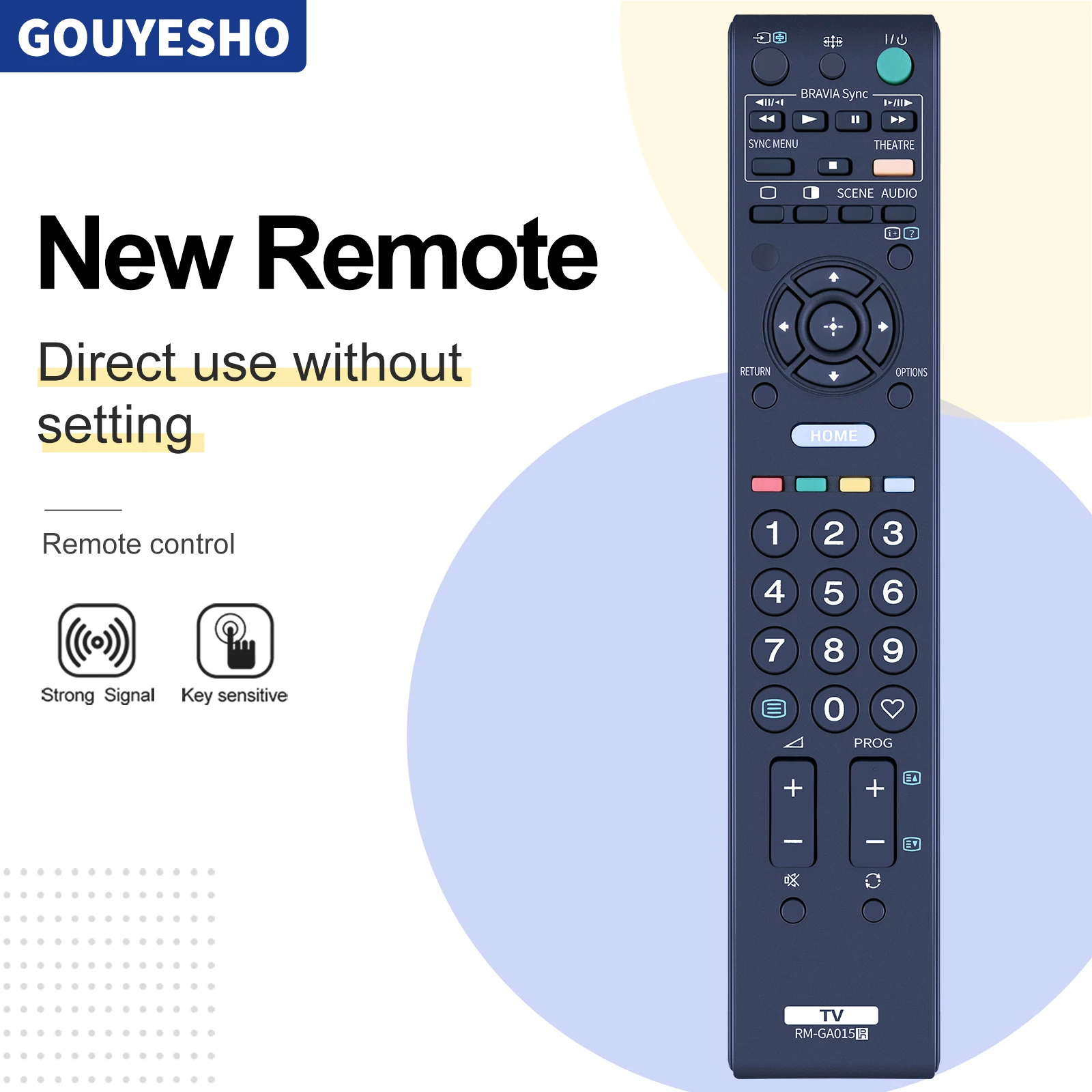 Nuevo RM-GA015 Control remoto de repuesto para Sony TV KLV-46W550A KLV-32V550A