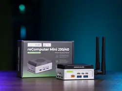 ReComputer Mini J4012 J3011 con placa de extensión - Computadora inteligente Edge AI con NVIDIA Jetson Orin NX 16GB para drones robots