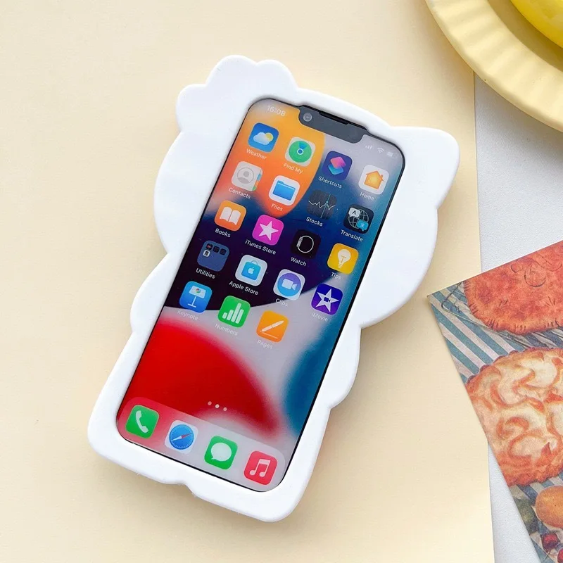 Sanrio Hello Kitty funda de teléfono estereoscópica 3D para IPhone 16 15 14 13 12 11ProMax Mini XR XS 7 8Plus funda trasera suave de silicona Y2K - imagen 5