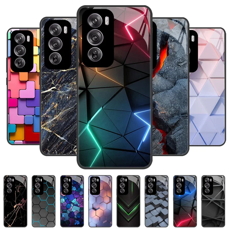 Para OPPO Reno12 Reno 12 Pro funda de vidrio templado duro a prueba de golpes Coque parachoques para OPPO Reno12F pro 5G Global Protect