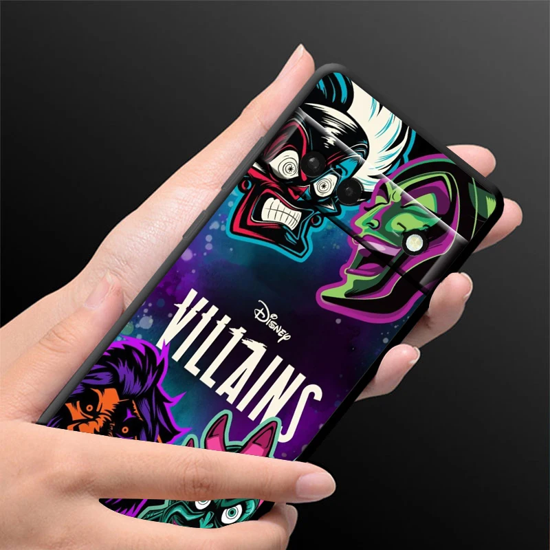 Disney Evil villanos Combo funda de teléfono para Google Pixel 8, 7 Pro, 6 Pro, 6A, 5A, 5, 4, 4A, XL, 5G, Fundas suaves negras - imagen 3