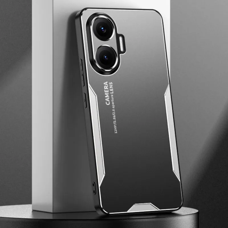 Para Poco F7 funda Metal aluminio lente protectora escarcha prevenir huellas dactilares Metal + cubierta de TPU para Poco F7 - imagen 4