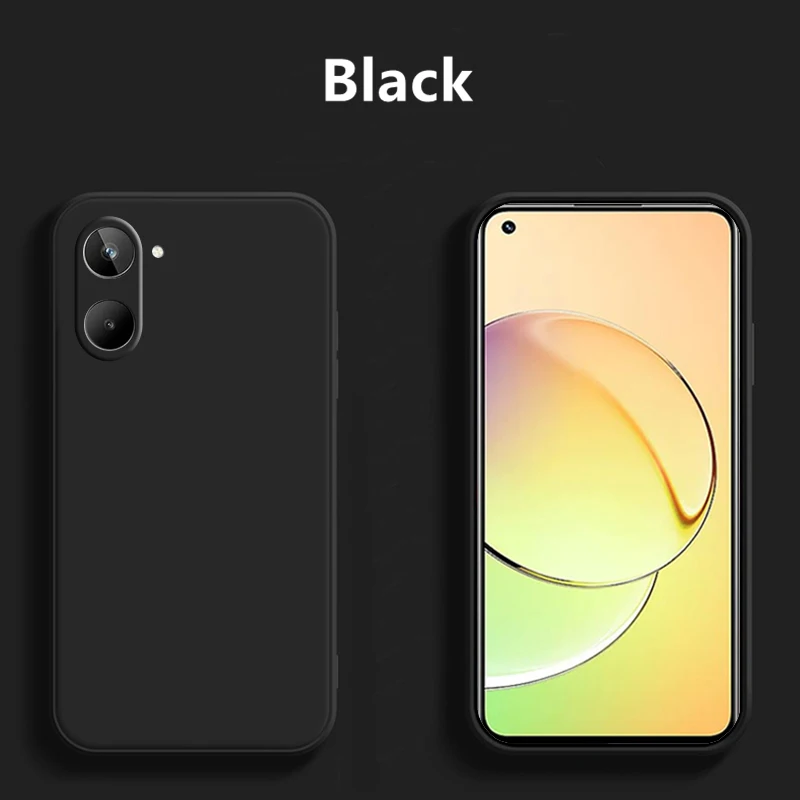 Funda trasera completa de silicona líquida para Realme, carcasa a prueba de golpes para Realme 10 Pro, 9, 10 Pro Plus, Realme - imagen 2