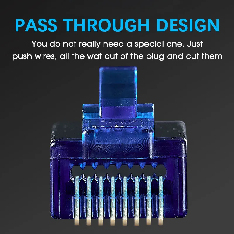 ZoeRax Conectores RJ45 Cat6 STP - Crimpado Fácil, Colores Surtidos - imagen 3
