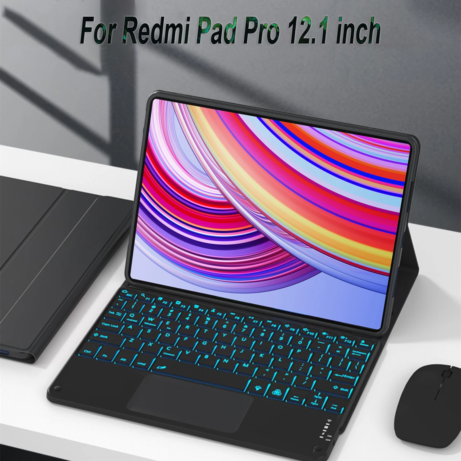 Para Redmi Pad Pro Funda de 12,1 pulgadas, cubierta de teclado para Redmi Pad Pro de 12,1 pulgadas