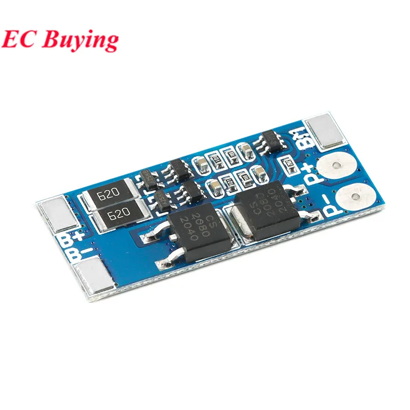 5 uds/1pc 2S 7,4 V 8,4 V 8A BMS 18650 Placa de protección de carga de batería de litio 10A ecualizador de iones de litio módulo PCB de carga equilibrada - imagen 2