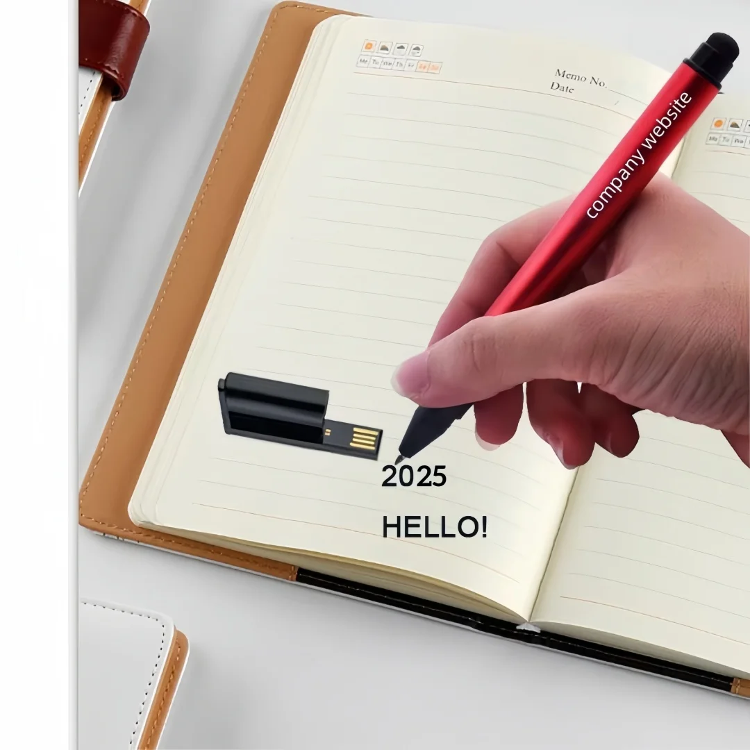 Pluma de firma de regalo de conferencia de negocios con logotipo personalizado, disco de memoria Flash USB 2,0 con lápiz óptico de pantalla - imagen 4
