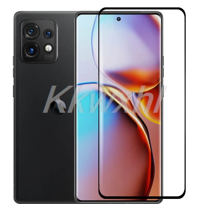 Pegamento completo curvo 3D para Motorola Edge + 2023 6,7 ", cubierta de vidrio templado en Edge Plus Edge 40 Pro X40, película protectora de pantalla, 2 uds. - imagen 2