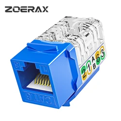 ZoeRax Conector RJ45 Cat6 Keystone Jack Ángulo Recto – Slim Profile