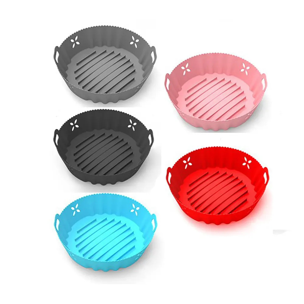 JCD-cesta de silicona para freidora de aire, accesorios reutilizables, bandeja para horno, Pizza, pollo frito, molde para hornear, platos, sartenes, herramienta de cocina - imagen 2