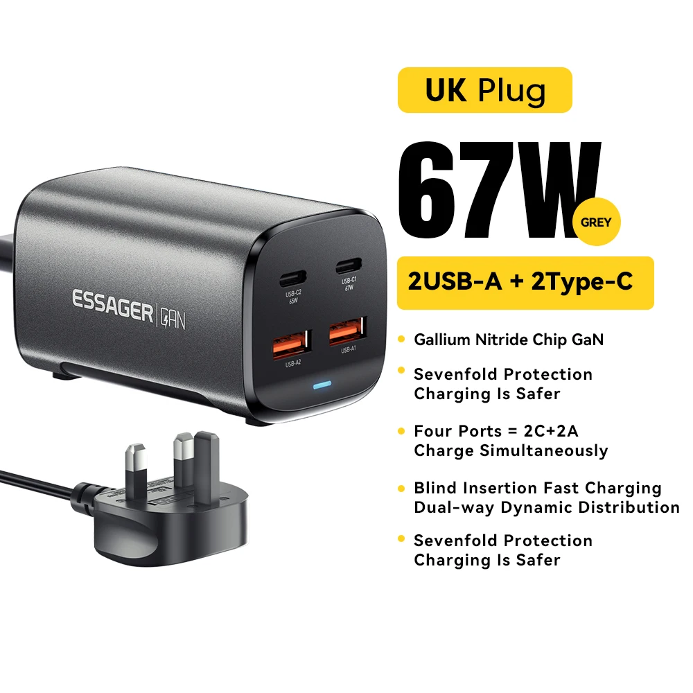67W UK Plug
