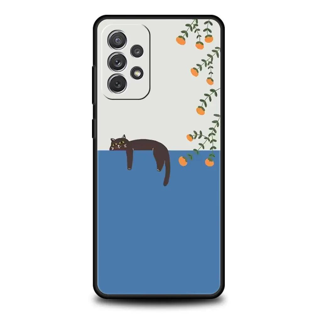 Funda de teléfono con diseño de gato para Samsung A51 A71 A21S A17 A11 A15 A25 A31 A41 A23 A33 A53 A73 A07 A03S A05S A13 A35 A55 5G - imagen 4