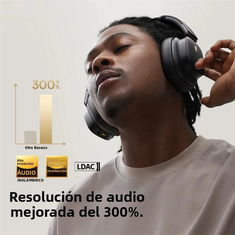 Baseus ANC auriculares inalámbricos de alta resolución LDAC auriculares Bluetooth 5,4 BISA Pro Audio espacial 50mm controlador auriculares aéreos Bowie 30Max - imagen 3