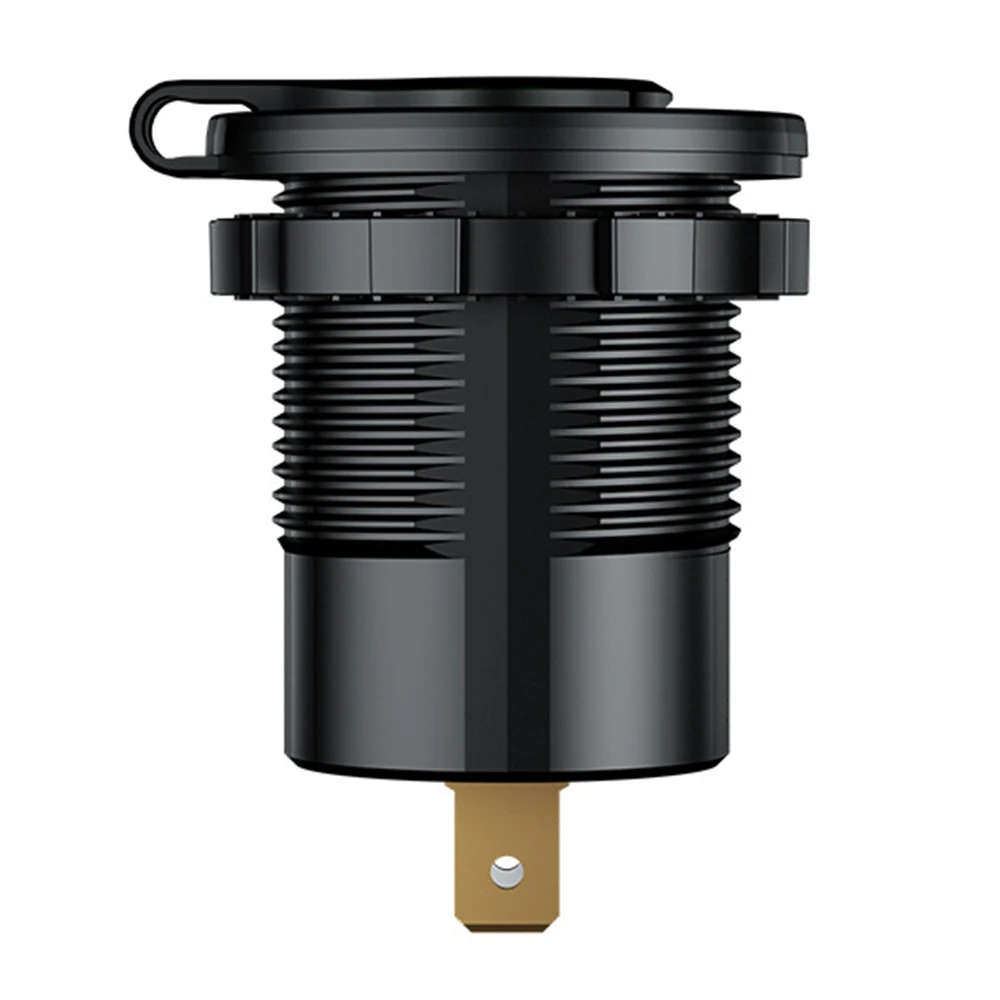 Chargeur de voiture étanche avec voltmètre LED, prise PD de type C, chargeur rapide pour moto, interrupteur marche/arrêt, 45W, 12V, 24V, QC 3.0 - imagen 5