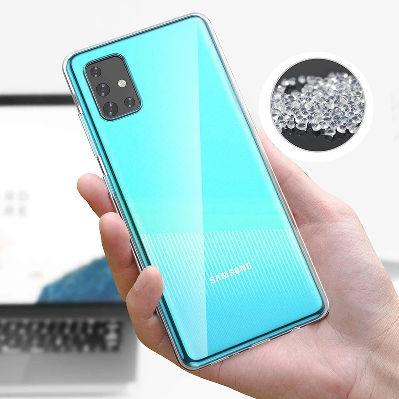 Funda transparente de silicona TPU para móvil, carcasa transparente para Samsung A51, A71, A11, A12, A13, A14, A22, A23, A24, A32, A33, A34, A52, A53, A54, A72, A73, 5G, 4G - imagen 4