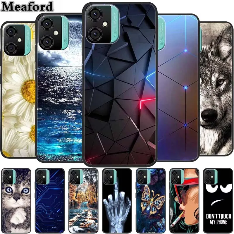 Para Blackview Oscal C70 funda animales TPU fundas de teléfono de silicona suave contraportada para BlackviewC70 C 70 Wolf funda protectora fresca