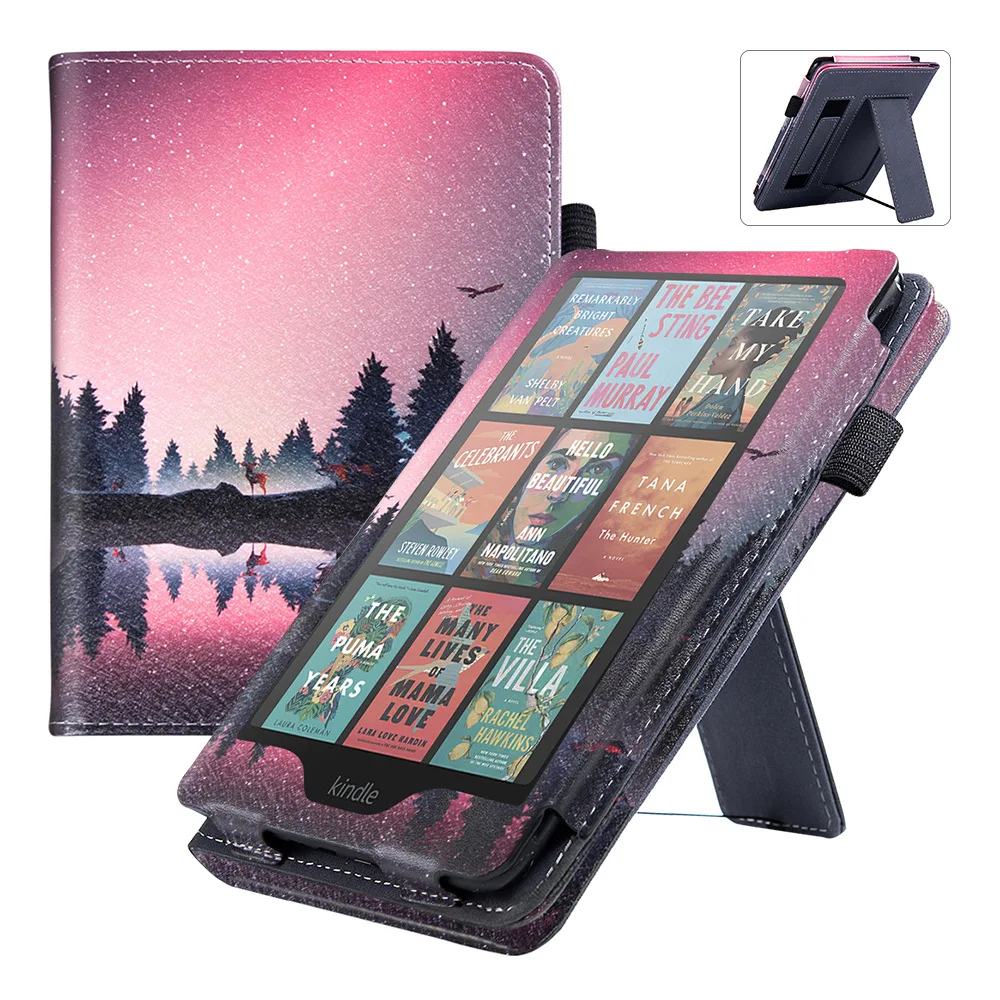 Para Kindle Paperwhite 12a generación funda 2024 edición exclusiva 7 pulgadas con correa de mano SA568B imán funda inteligente bolsa 7"