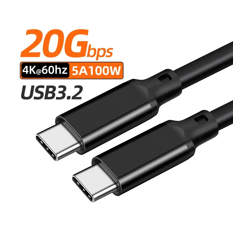 Cable USB3.2 Gen2 Usb3 2 Gen2x2 PD 100W tipo USB C a USB C Cable 3m 2m 1m 15cm corto 5m 5Gbps Cable de datos 20Gbps Tranfer 4K 60Hz
